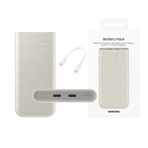 Samsung EB-P3400XUEGEU originálna powerbanka – 2× USB-C, 25W Super Fast Charging, 10000mAh – sivá (blister) KF2314635