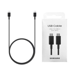 Samsung – originálny dátový kábel Type-C na Type-C, rýchle nabíjanie, 5 A, 1,8 m – biely (blister balenie) KF2315178