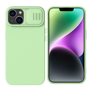 Nillkin CamShield Silky MagSafe Silicone kryt pre - iPhone 15 Plus - Mint zelená KF2315234