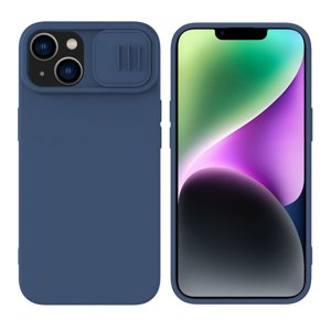 Nillkin CamShield Silky MagSafe Silicone kryt pre - iPhone 15 Plus - Midnight modrá KF2315235