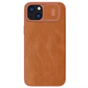 Nillkin Qin kožené puzdro - iPhone 15 Plus - Hnedá KF2315768