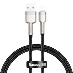 Baseus – dátový kábel Cafule Series Metal USB na Lightning, 2,4 A, 480 Mbps, 25 cm – čierny KF2316045