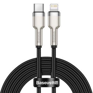 Baseus – dátový kábel Cafule Series Metal Type-C na Lightning, 20 W, 25 cm – čierny KF2316048