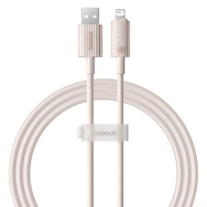 Baseus – dátový kábel Habitat USB na Lightning, 480 Mbps, 2,4 A, 2 m – ružový (Wheat Pink) KF2316061