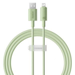 Baseus – dátový kábel Habitat USB na Lightning, 480 Mbps, 2,4 A, 2 m – zelený (Natural Green) KF2316063