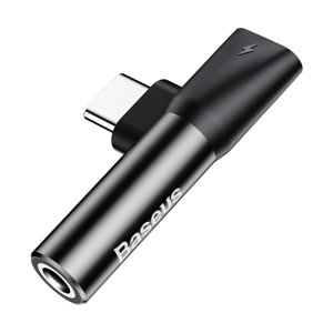 Baseus – audio adaptér Type-C na jack 3,5 mm – čierny KF2316138