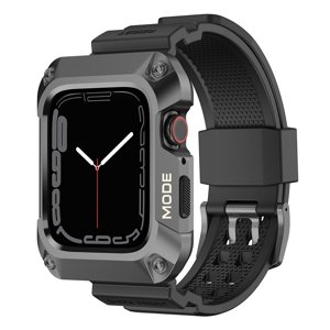 Lito [Box] Metal RuggedArmor puzdro + remienok (LS002) - Apple Watch 7 / 8 / 9 (45mm) - Sivý KF2316162