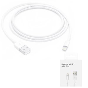 Apple – dátový kábel USB-A na Lightning, 2 m – biely (blister balenie) KF2316654