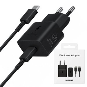 Samsung EP-T2510XBEGEU originálna sieťová nabíjačka – USB-C, 25W Super Fast Charging – čierna (blister) KF2316715