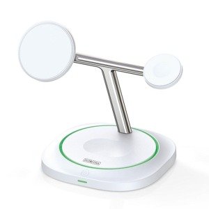 Duzzona - Bezdrôtová nabíjacia stanica 3v1 (W16) - pre iPhone / Apple Watch / AirPods, 15W - biela KF2316743