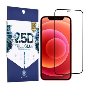 Lito 2.5D FullGlue tvrdené sklo - iPhone 12 Mini - čierne KF231810