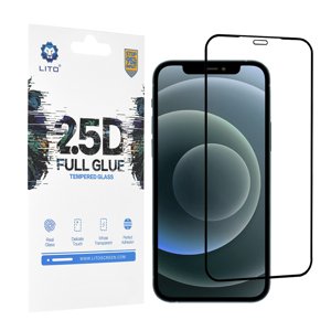 Lito 2.5D FullGlue tvrdené sklo - iPhone 12 pro Max - čierne KF231812