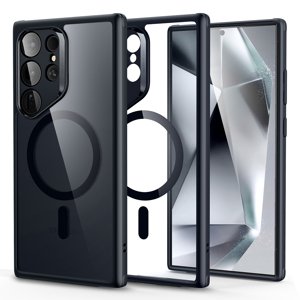 ESR Classic Hybrid HaloLock – Samsung Galaxy S24 Ultra – priehľadno-čierny ochranný kryt KF2318125