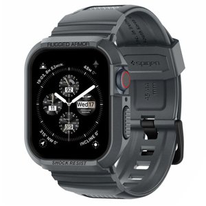 Spigen Rugged Armor Pro ochranný obal - Apple Watch 4 / 5 / 6 / SE / SE 2 / 7 / 8 / 9 (44mm/45mm) - Tmavosivá KF2318425