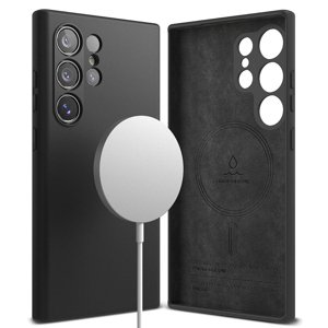 Ringke Silicone Magnetic - ochranný kryt pre Samsung Galaxy S24 Ultra - Čierny KF2318441