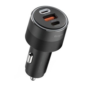 Ringke Autonabíjačka - USB, 2x Type-C, PD30W, QC3.0, s Ambientným Svetlom - Čierna KF2318704