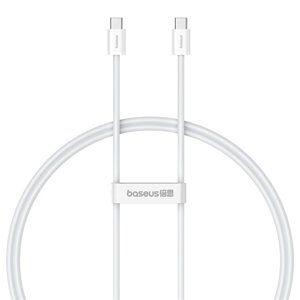 Baseus – dátový kábel Type-C na Type-C, 30 W, 1 m – biely (Moon White) KF2318955