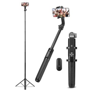 Spigen Selfie Teleskopická Tyč (S560W) - Stabilná, Bluetooth, 1/4 Skrutka, pre telefón, GoPro - Čierna KF2319324