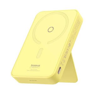 Baseus magnetická power banka MagPro PPCXZ05 (P10064101Y23-00) – USB-C, MagSafe, 5 000 mAh, 20 W, USB-C kábel 3 A (30 cm), žltá KF2320277
