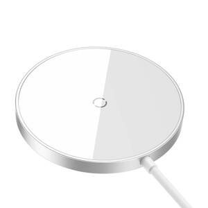 Baseus magnetická bezdrôtová nabíjačka Mini 3 (CCJJ040012) – USB-C, 15 W, 2 A, 115–205 kHz, strieborná KF2320538