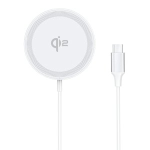 Duzzona Magnetická Bezdrôtová Nabíjačka (W18) - Rýchle Nabíjanie Qi2, 15W, pre iPhone, Type-C - Biela KF2320627