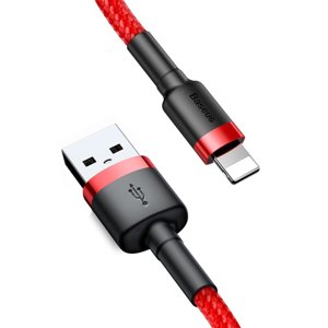 Baseus – dátový kábel Cafule USB na Lightning, QC 3.0, 2,4 A, 0,5 m – červený KF2320672