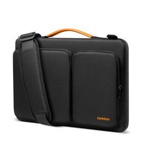 Tomtoc Aktovka na notebook Defender (A42C2D1) - s popruhom cez rameno a malou vreckou na karty, 13″ - čierna KF2320739