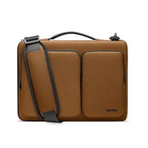 Tomtoc Aktovka na notebook Defender (A42C2Y1) - s popruhom cez rameno a malou vreckou na karty, 13″ - hnedá KF2320750