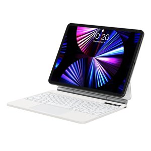 Baseus Brilliance Magnetický ochranný Kryt s Klávesnicou a Digitálnym Displejom (ARJK010302) - iPad Pro 12.9 (2018/2020/2021/2022) - Biela KF2320928