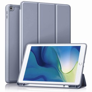 Techsuit – Flex Trifold skladacie puzdro s držiakom na stylus pre iPad 10.2 (2019/2020/2021) – fialové KF2321994