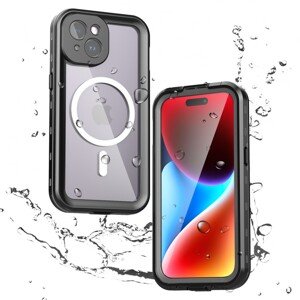 ShellBox Vodotesné puzdro IP68 MagSafe - iPhone 15 - čierna KF2322119