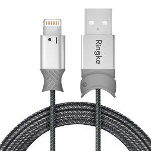 Ringke Dátový Kábel - USB na Lightning, 20 cm - Sivá KF2323616
