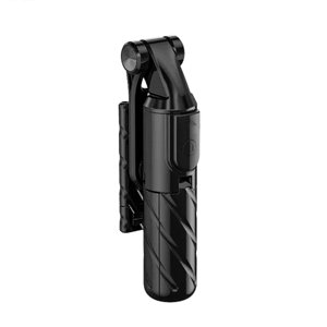 Techsuit – mini selfie tyč s kompaktným statívom a Bluetooth ovládaním, skladacia, 70 cm – čierna KF2323793
