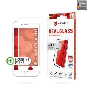 Displex Premium sklo s plným pokrytím - iPhone 6 / 6S / 7 / 8 / SE 2, SE 2020 / SE 3, SE 2022 - Biela KF2324177