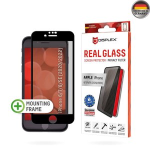 Displex Privacy sklo s plným pokrytím - iPhone 6 / 6S / 7 / 8 / SE 2, SE 2020 / SE 3, SE 2022 - Čierna KF2324277