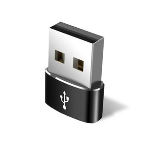 Techsuit Adaptér - Type-C na USB, 3A - čierny KF232574