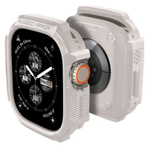 Spigen Rugged Armor ochranný obal - Apple Watch Ultra / Ultra 2 - Piesková béžová KF2326989