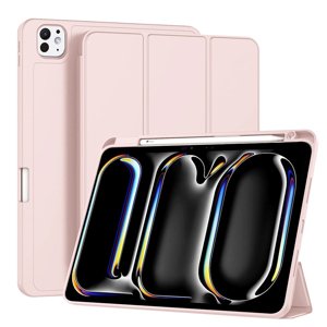 Techsuit – Flex Trifold skladacie puzdro s držiakom na stylus pre iPad Pro 11 (2024) – ružové KF2327863