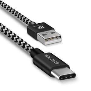 Dux Ducis Dátový kábel K-ONE - USB na typ C, 3 m - bielo-čierny KF232848