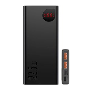 Baseus – Adaman – powerbanka, 2× USB, USB-C, Lightning, Micro USB, rýchlonabíjanie 22,5 W, 10000 mAh – čierna KF2332385