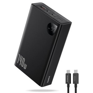 Baseus Power Bank Adaman (P10021508113-00) - USB, 2x Type-C, 24000mAh, 140W, pre iPhone 13, 14,15, MacBook a Dell - Čierna KF2332400