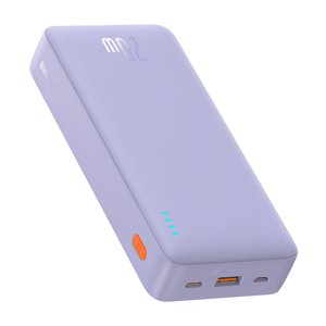 Baseus – Airpow – powerbanka, USB, USB-C, Micro USB, 20 W, 20000 mAh – fialová KF2332432