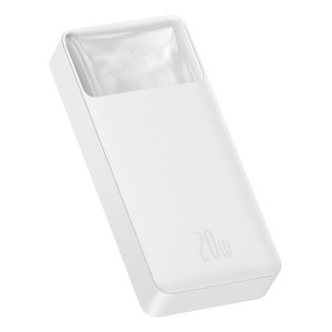 Baseus – Bipow – powerbanka, 2× USB, USB-C, Micro USB, 20000 mAh, 20 W, kábel Micro USB, 0,25 m – biela KF2332449