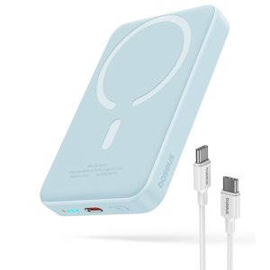 Baseus – Mini Air – powerbanka, USB-C, MagSafe nabíjanie, 20 W, 10000 mAh, kábel USB-C, 30 cm – modrá KF2332459