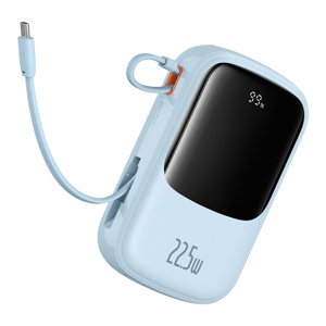 Baseus power banka Qpow Pro+ (P10067103313-00) – Lightning, 2× USB-C, USB-A, 20 000 mAh, 22,5 W, USB-C kábel, modrá KF2332578