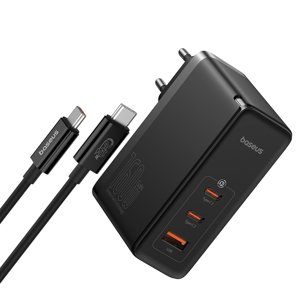 Baseus GaN5 Pro Digital nabíjačka (P10110825113-00) – 2× USB-C, USB, 160 W, USB-C kábel 240 W, čierna KF2332623