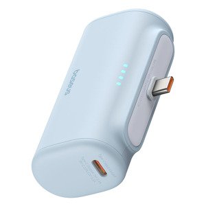 Baseus – powerbanka, kompaktná, USB-C, 20 W, 5000 mAh, kábel USB-C – modrá KF2332633