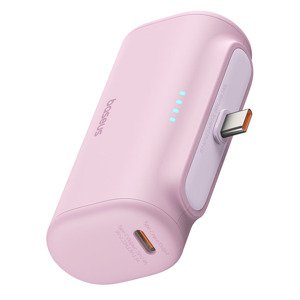 Baseus power banka (P10068306413-00) – USB-C, kompaktná, 20 W, 5000 mAh, USB-C kábel, Baby Pink KF2332634