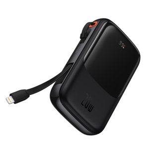 Baseus power banka Qpow Pro (PPQD040001) – Lightning, USB-C, USB-A, 20 000 mAh, 20 W, USB-C/Lightning kábel 3 A, čierna KF2332661