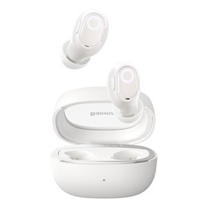 Baseus bezdrôtové slúchadlá WM02+ (NGTW370302) – True Wireless Stereo, Bluetooth V5.3, inteligentný displej, biele (Creamy White) KF2332664